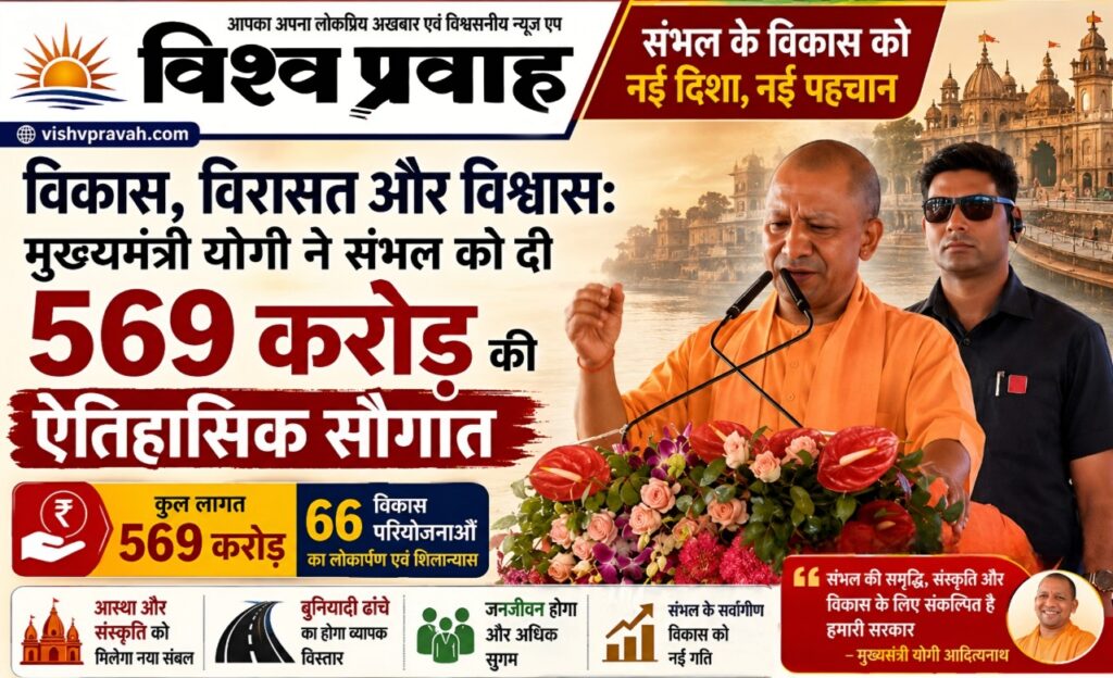 Development, Heritage, and Trust: Chief Minister Yogi gifts Sambhal a historic package worth ₹569 crore.